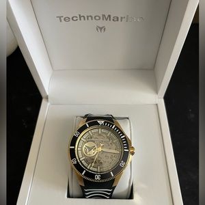 (NWT) Technomarine Men's Cruise Shark Automatic Watch, Black, TM- 118023